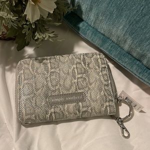 Simply southern snakeskin gray wallet NWT